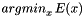 $\mathop{argmin}_x E(x)$